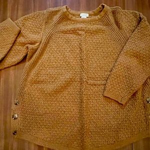 JJill amber brown sweater size medium.